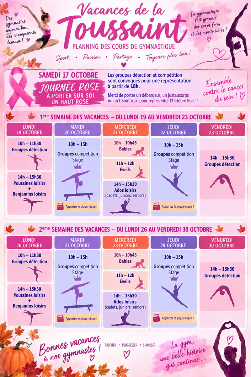STAGE VACANCE TOUSSAINT 2026