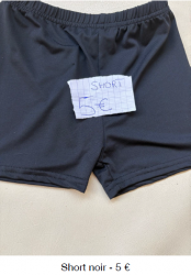 SHORT NOIR - 6 ans
