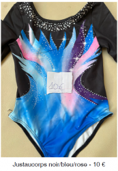 JUSTAU NOIR / BLEU / ROSE - MANCHES LONGUES - 4 ans